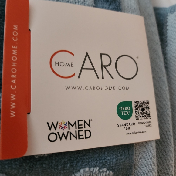 Caro Home Blue S/2 Mushrooms Design Soft Bath Towel Bath Velour Towels - Picture 3 of 4